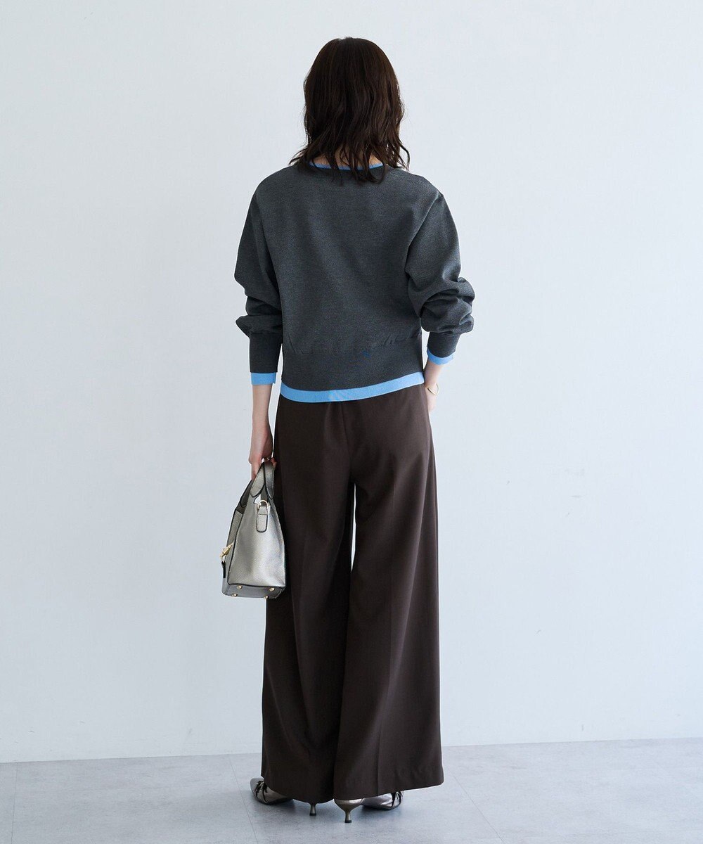 YECCA VECCA 2wayレイヤードクルーネックカーディガン 