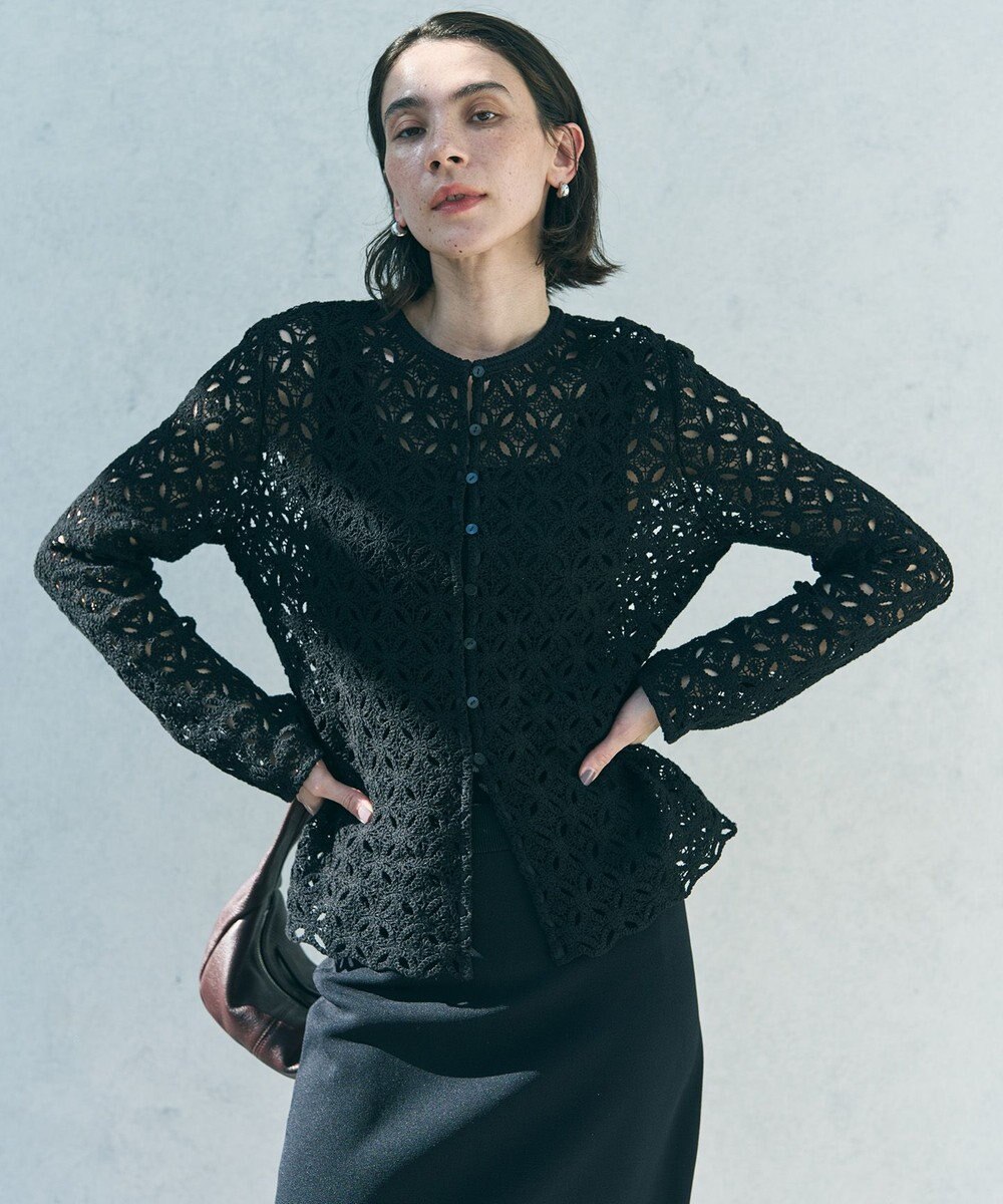 UNFILO 【前後着用可能】ラッセルレース 2WAYプルオーバー 