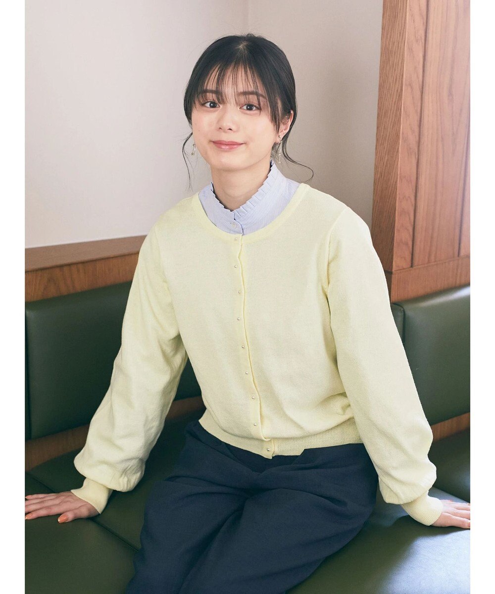 earth music&ecology 前後２ＷＡＹちびパールボタンカーディガン 