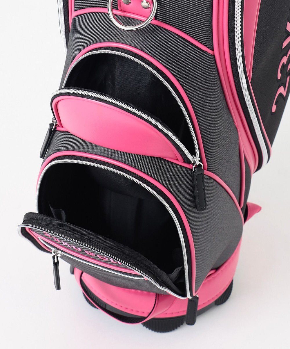 23区GOLF 【WOMEN】合皮×デニム調キャディバッグ 他と被らない 大人ピンクが初登場 