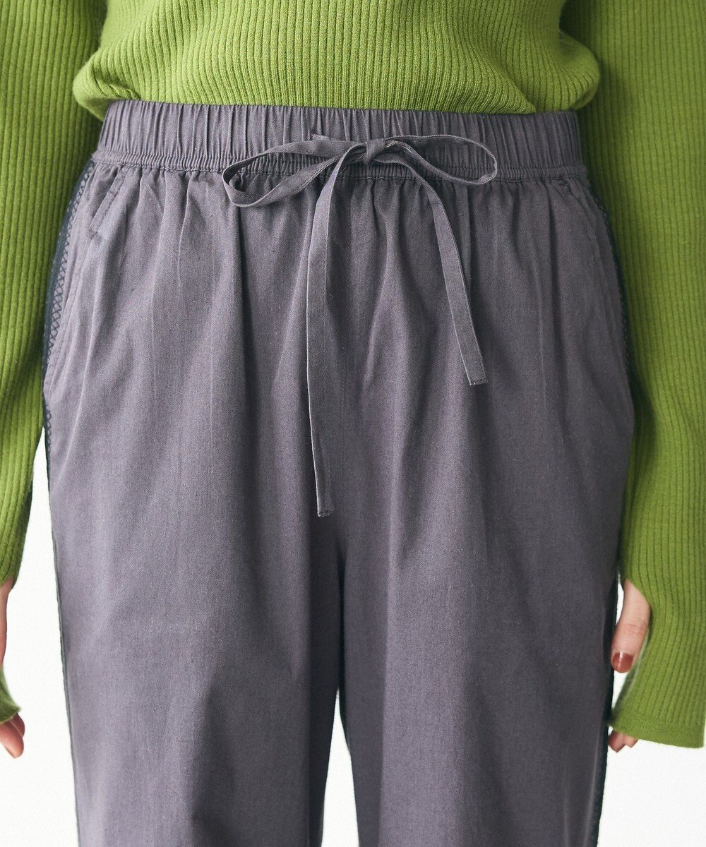 CRAFT STANDARD BOUTIQUE 刺繍ライン入ツイルパンツ 