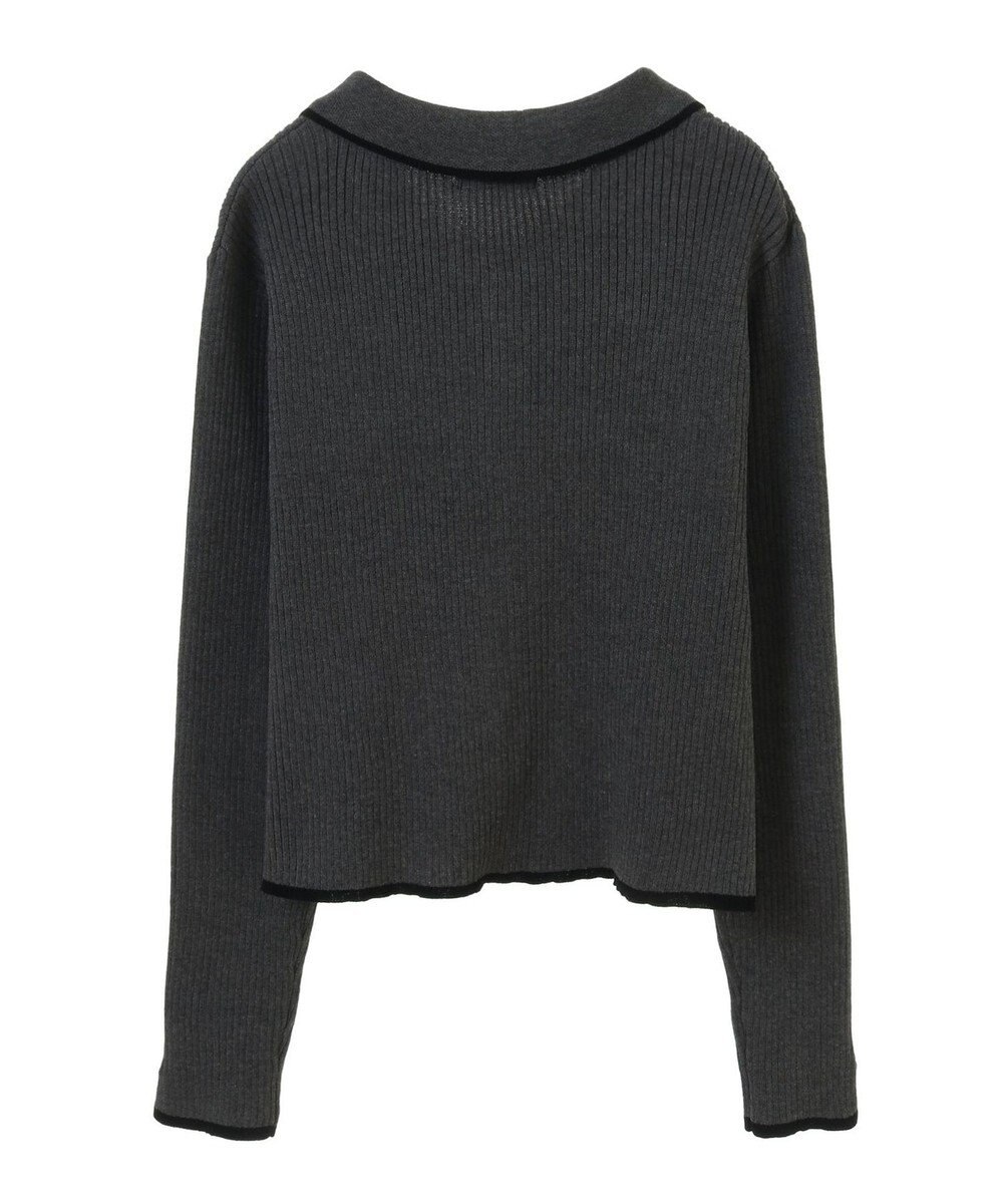 earth music&ecology バイカラートリムニットカーディガン 