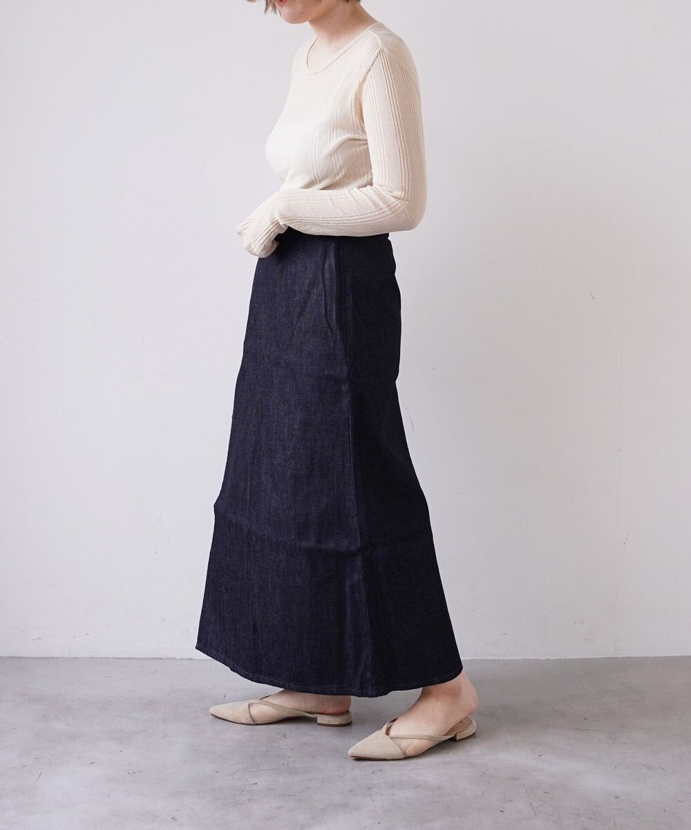 woadblue サイズ追加 ＜坪田あさみさんコラボ＞デニムラップスカート 