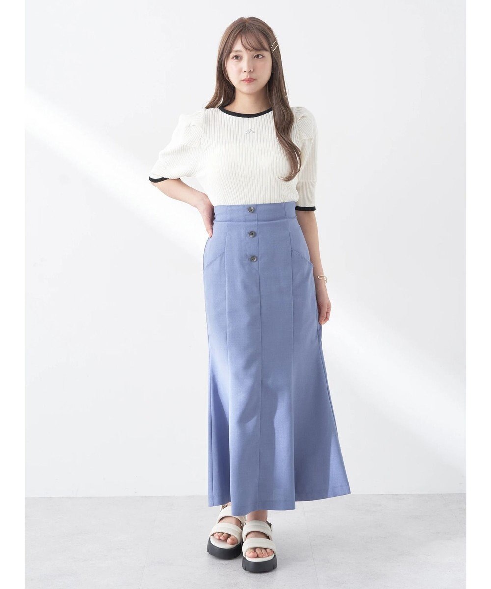earth music&ecology フロントボタンマーメイドスカート 
