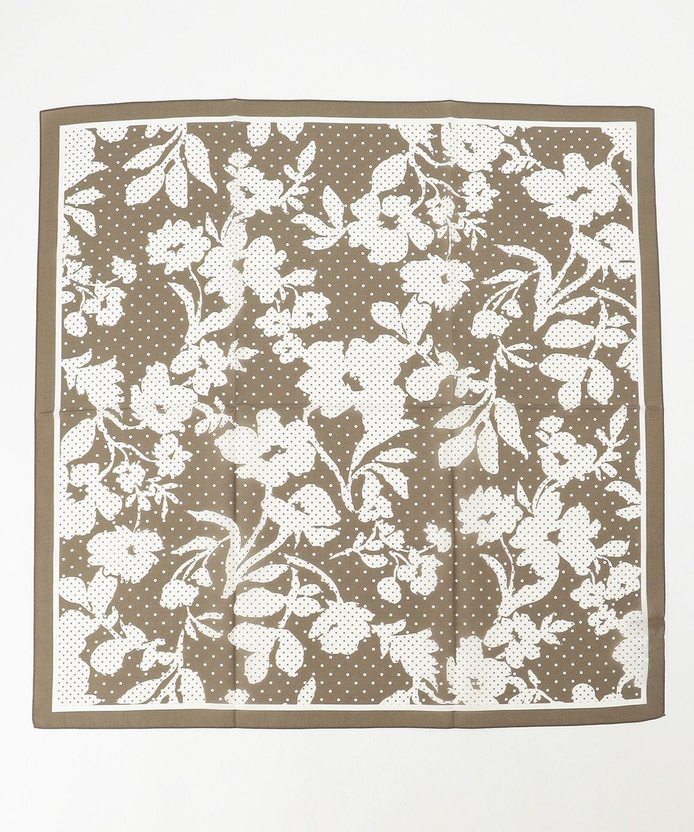 自由区 シルクコットンプリント スカーフ 