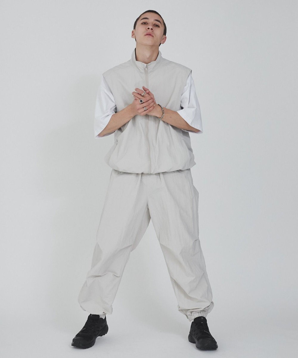 WEGO 【ウエストゴム/撥水/洗濯機可】ナイロンイージーパンツ 