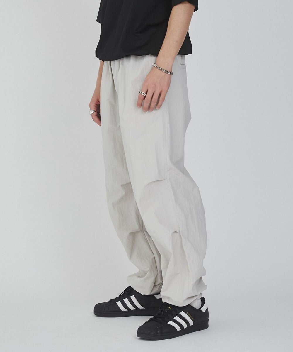 WEGO 【ウエストゴム/撥水/洗濯機可】ナイロンイージーパンツ 