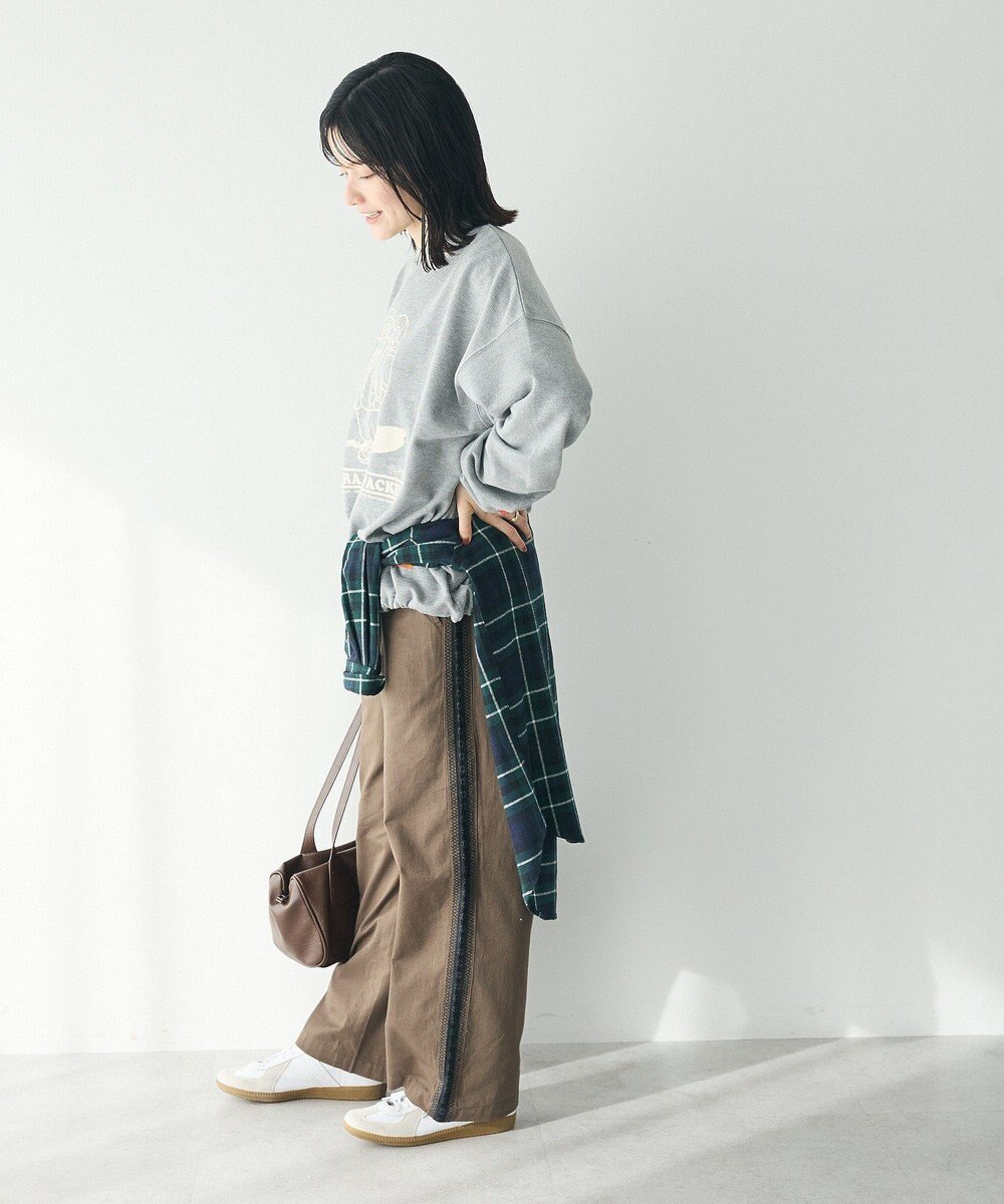 CRAFT STANDARD BOUTIQUE 刺繍ライン入ツイルパンツ 