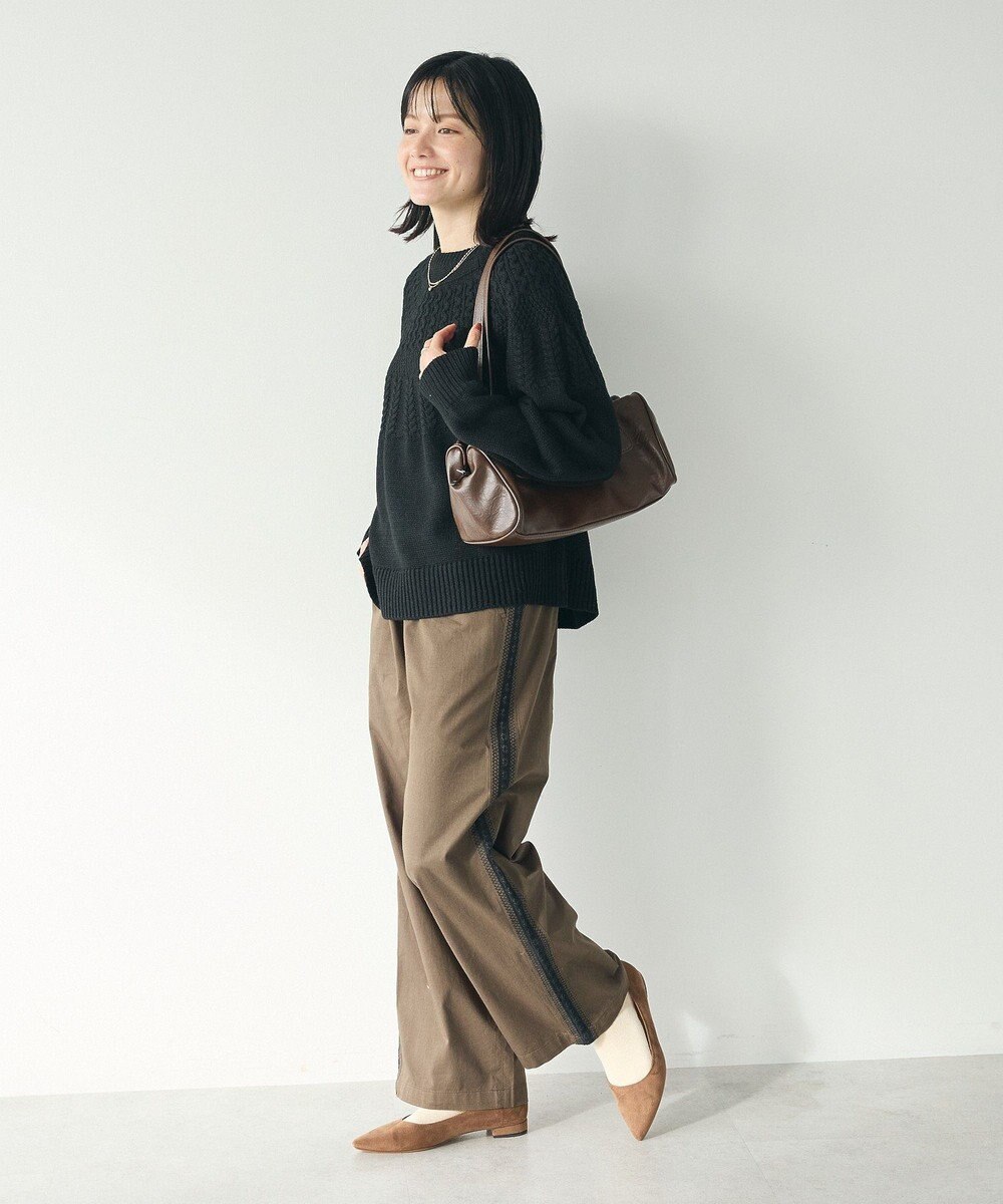 CRAFT STANDARD BOUTIQUE 刺繍ライン入ツイルパンツ 