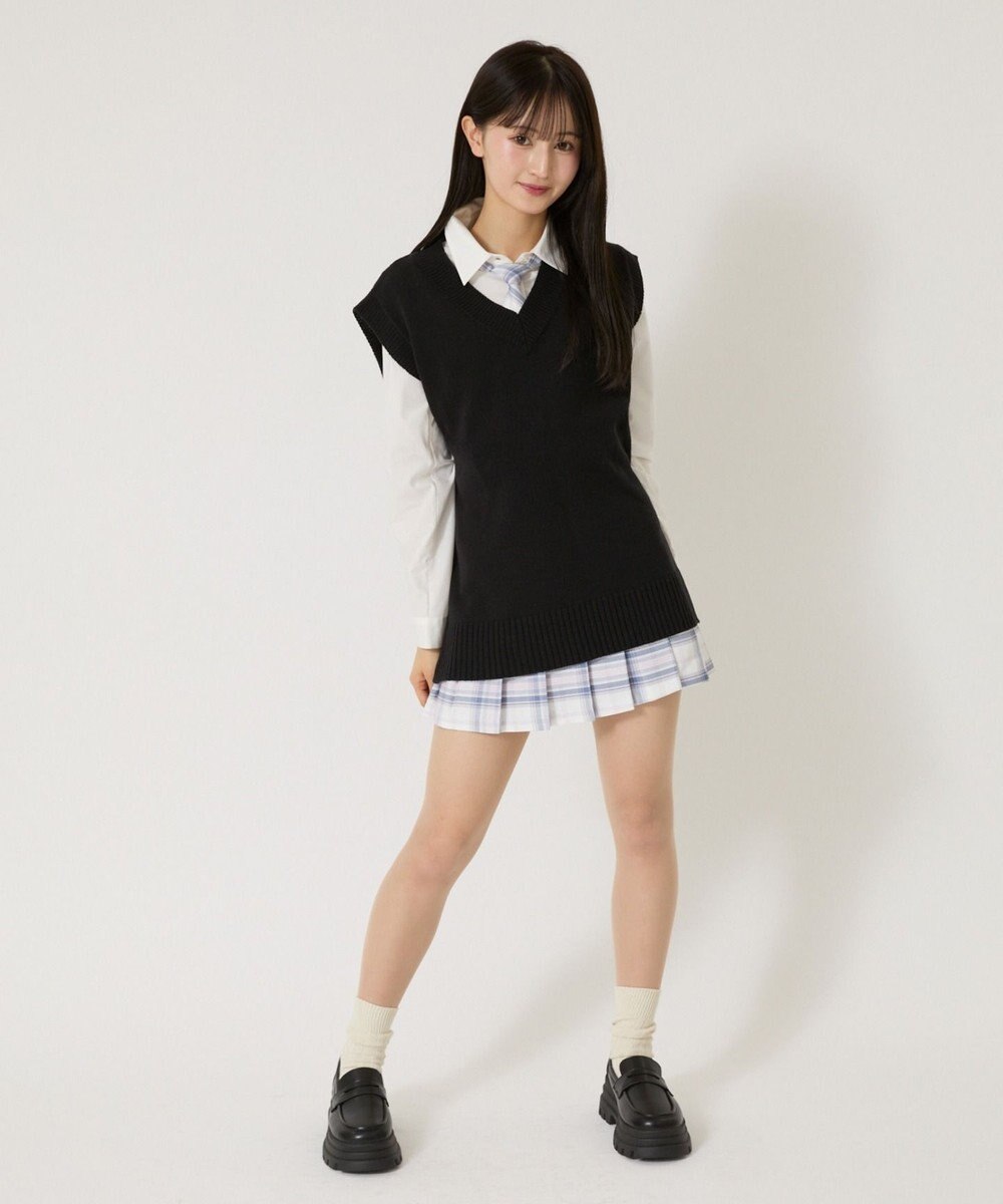 WEGO 【SCHOOLITEM】無地ニットベスト 