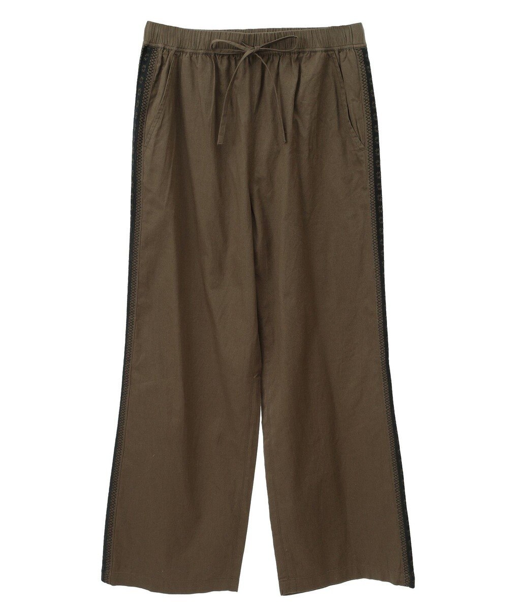 CRAFT STANDARD BOUTIQUE 刺繍ライン入ツイルパンツ 