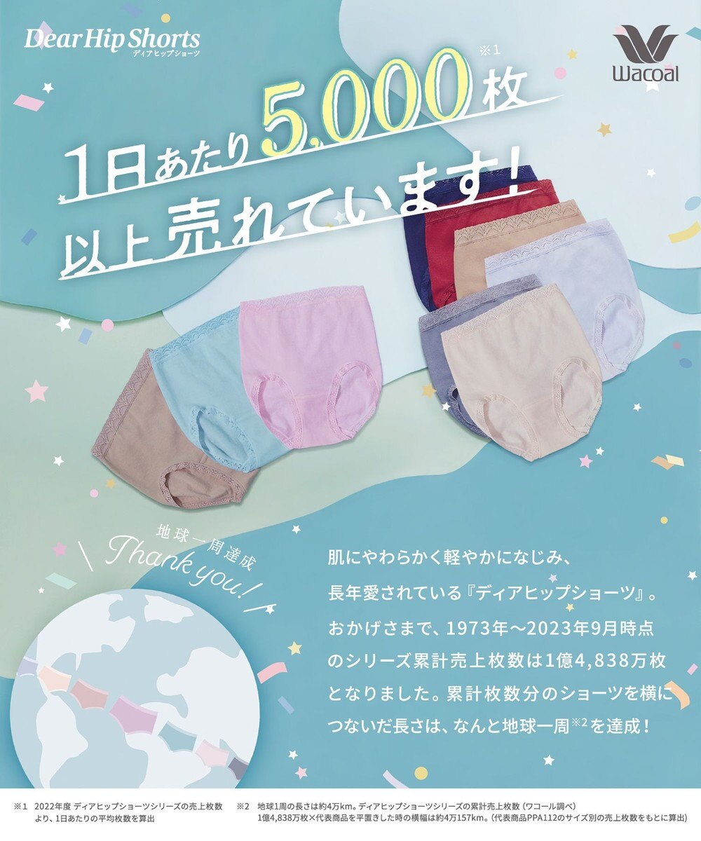 WACOAL ショーツ あったか 肌側起毛(本体) 綿混(本体) やさしいはきごこち レディース PPC314 /ワコール 