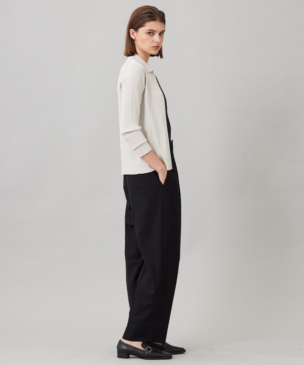 ICB 【洗える】シルクヴィスコースハイゲージ ジップアップカーディガン 