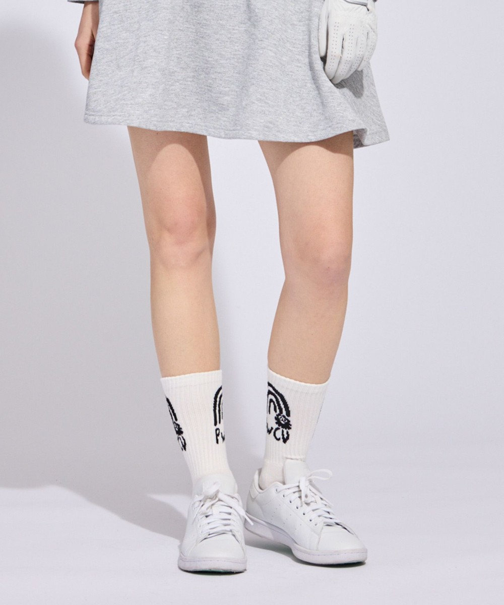 PW CIRCULUS 【虫よけ加工】【WOMEN】P-MOF ソックス ミドル丈 ゴルフウェア レディース 