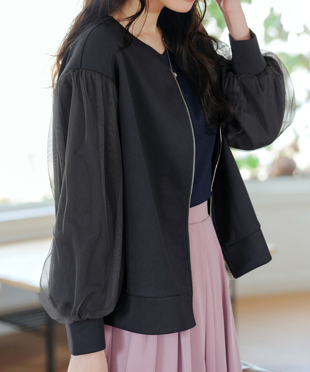 Tiaclasse 【洗える】チュールレースソフトダンボールジャケット 