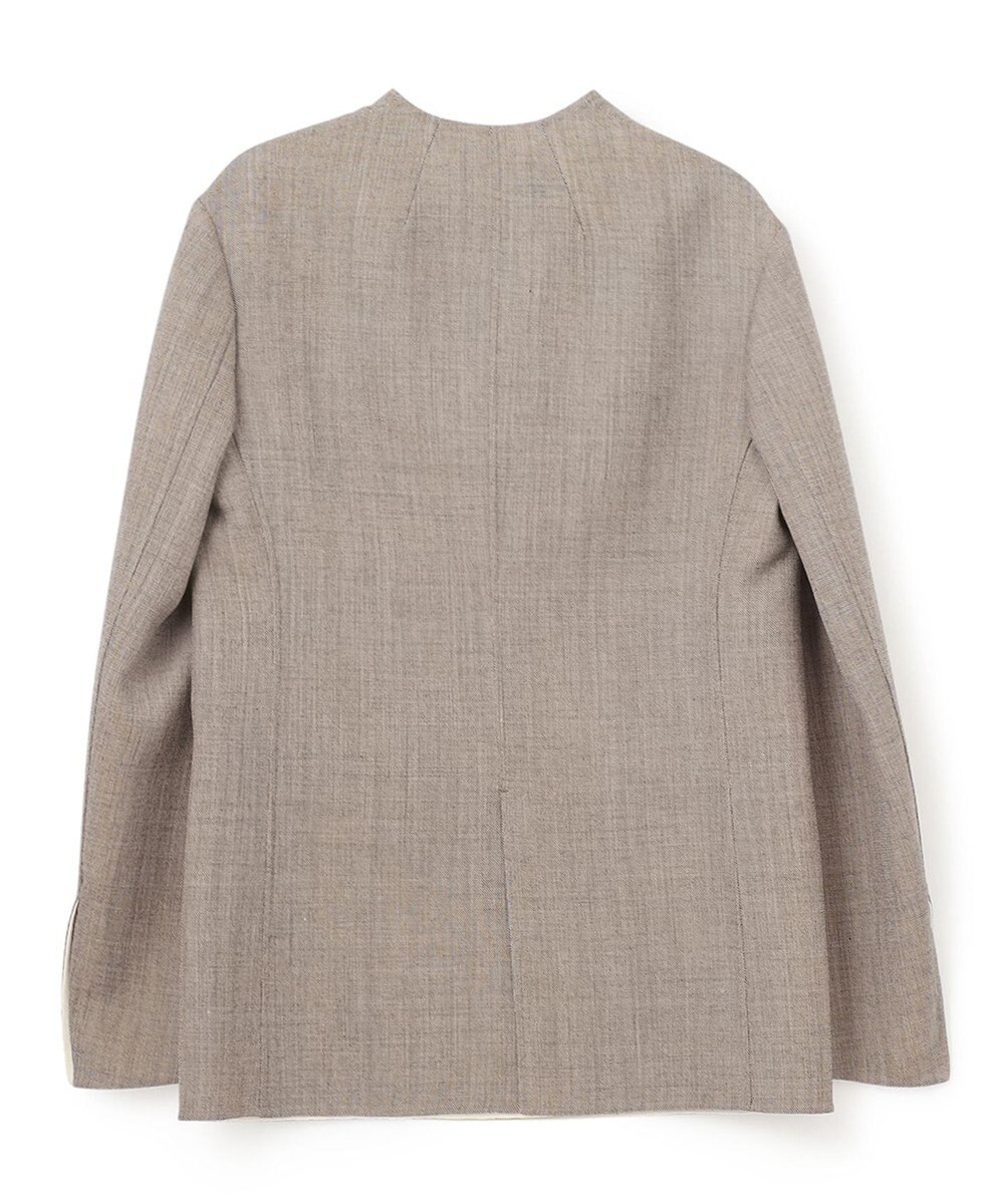 BEIGE， GRANET / ノーカラーリバージャケット 