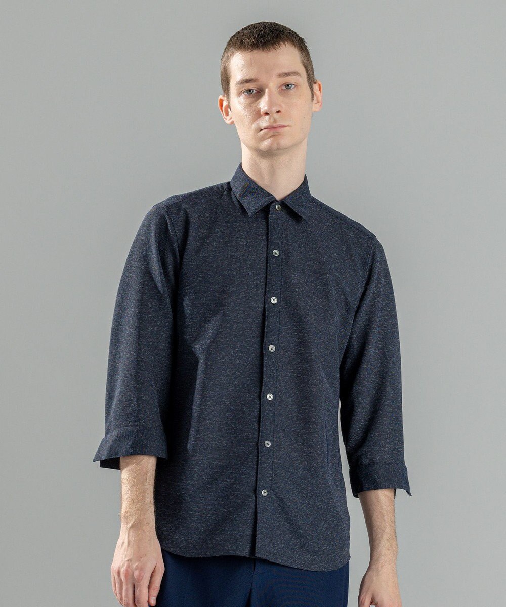 JOSEPH HOMME 新型・新素材【軽量/通気性/清涼感/洗える/ストレッチ】レノクロスストレッチ　7分袖レギュラーカラーシャツ 