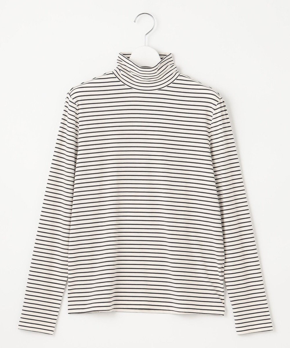 J.PRESS LADIES L タートルジャージー ボーダー カットソー 