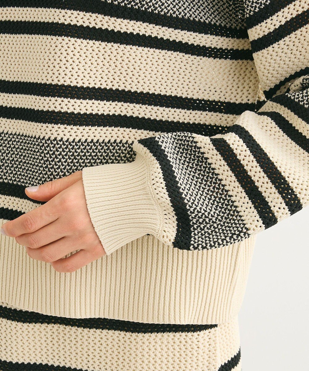 Green Parks ランダムボーダーニットプルオーバー 