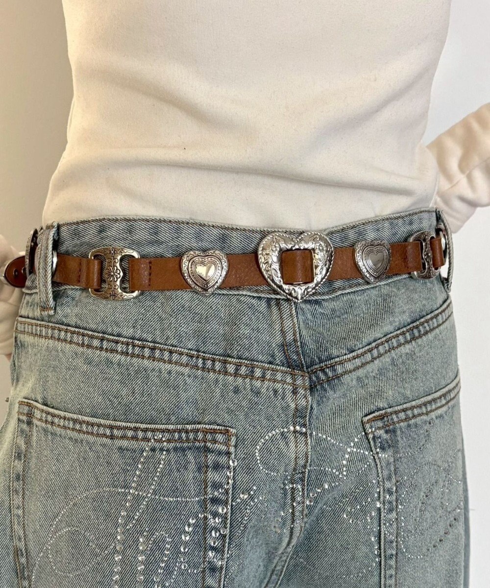 WEGO Lハートコンチョデザインベルト 