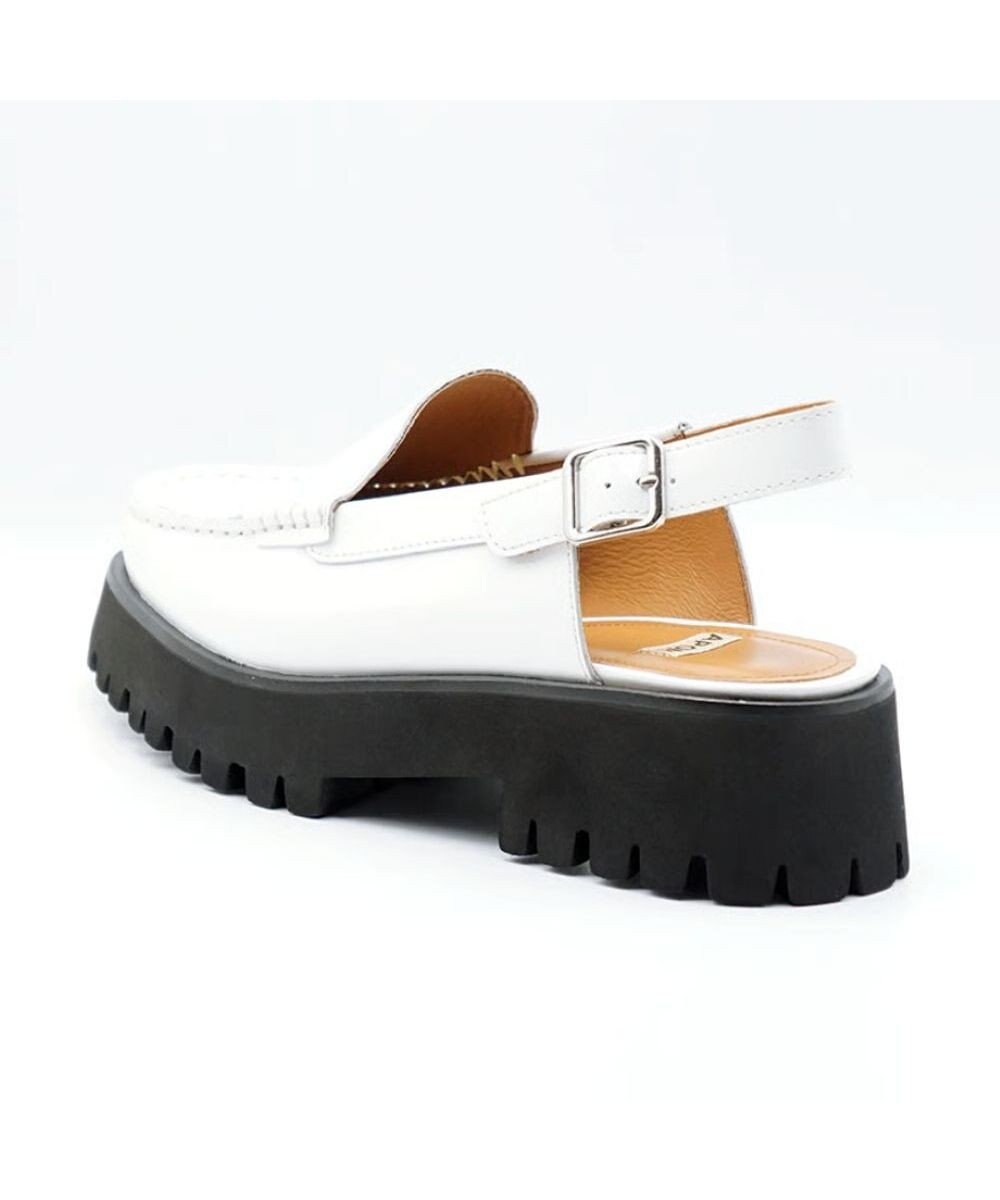 APOM プラットフォームスリングバックモカシン40 