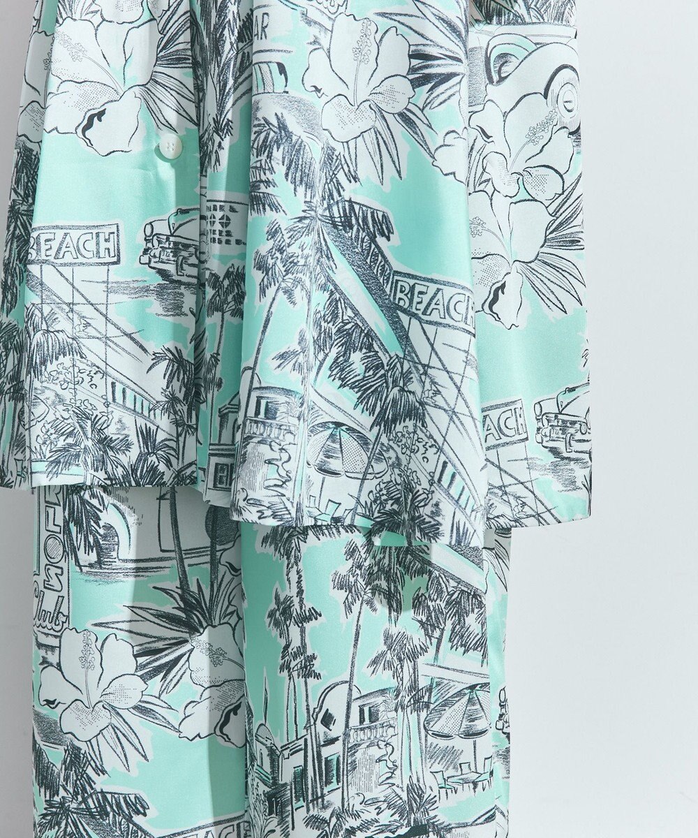 GRACE CONTINENTAL リゾートプリントイージーパンツ 