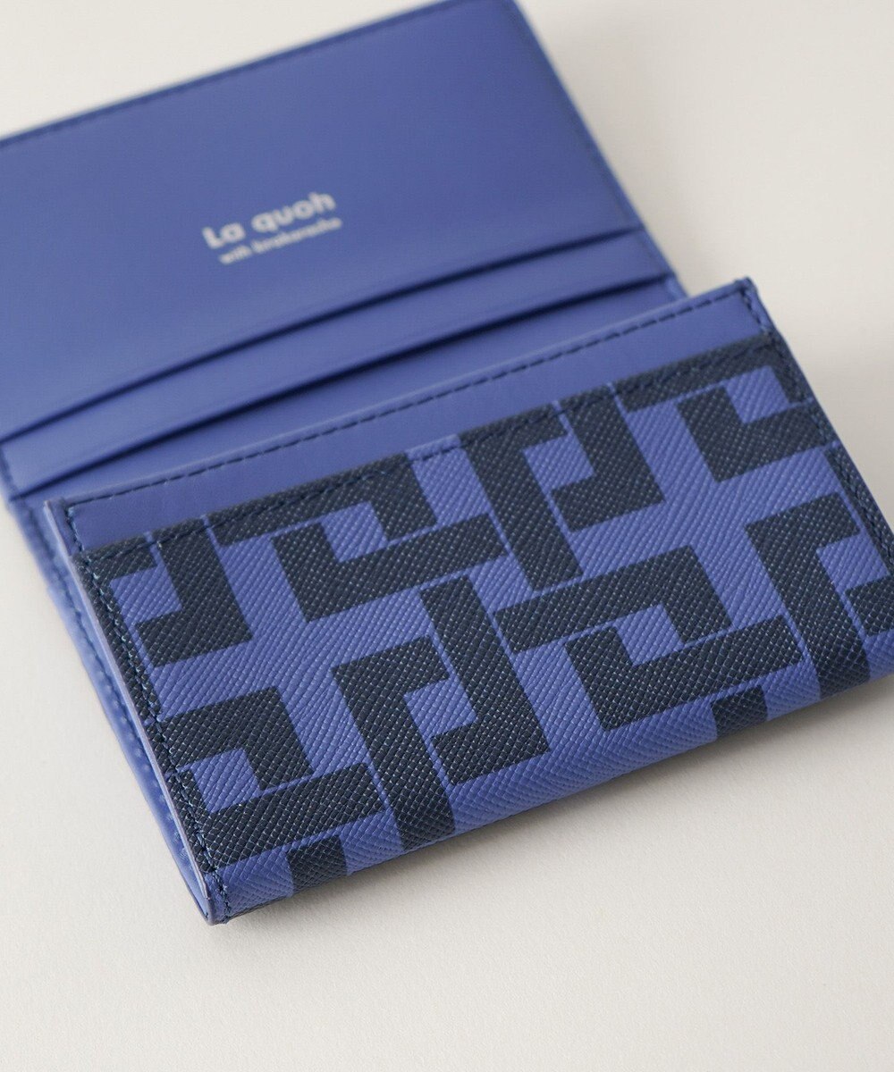 MIYABIYA La quoh with kirakaracho 角つなぎ プリントレザー 名刺入れ 