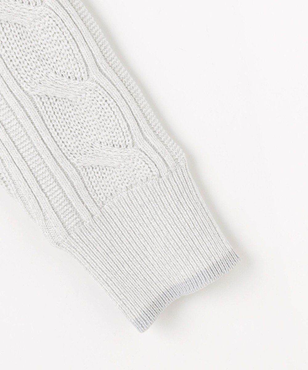 23区GOLF 【WOMEN】ラメケーブルジップアップカーディガン　防風裏地付き 