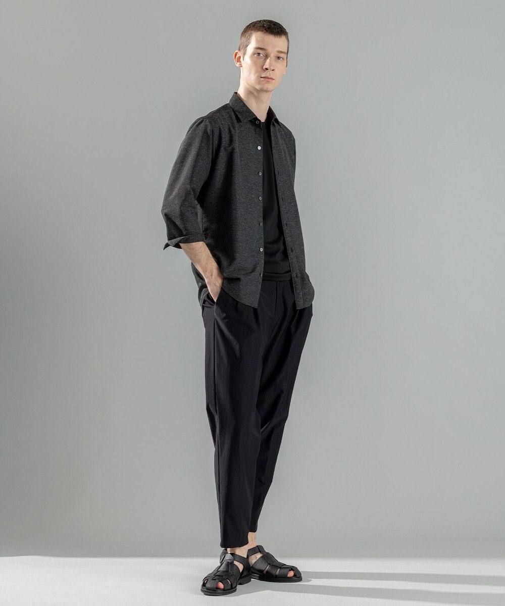 JOSEPH HOMME 新型・新素材【軽量/通気性/清涼感/洗える/ストレッチ】レノクロスストレッチ　7分袖レギュラーカラーシャツ 