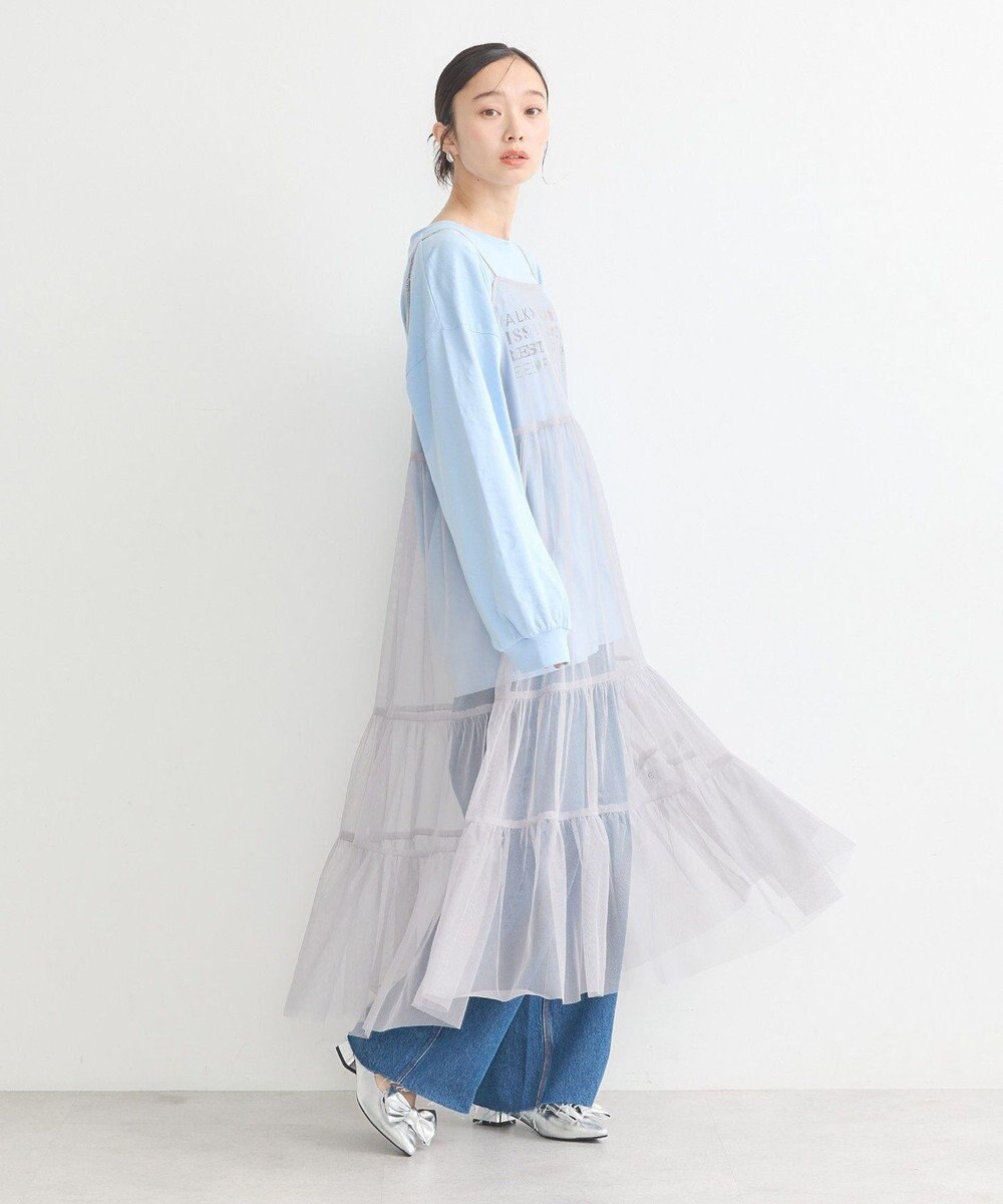 earth music&ecology チュールティアードキャミワンピース 