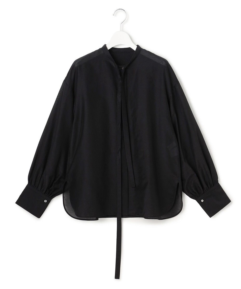 23区 【エステータ】シルクコットンローン ボウタイブラウス 