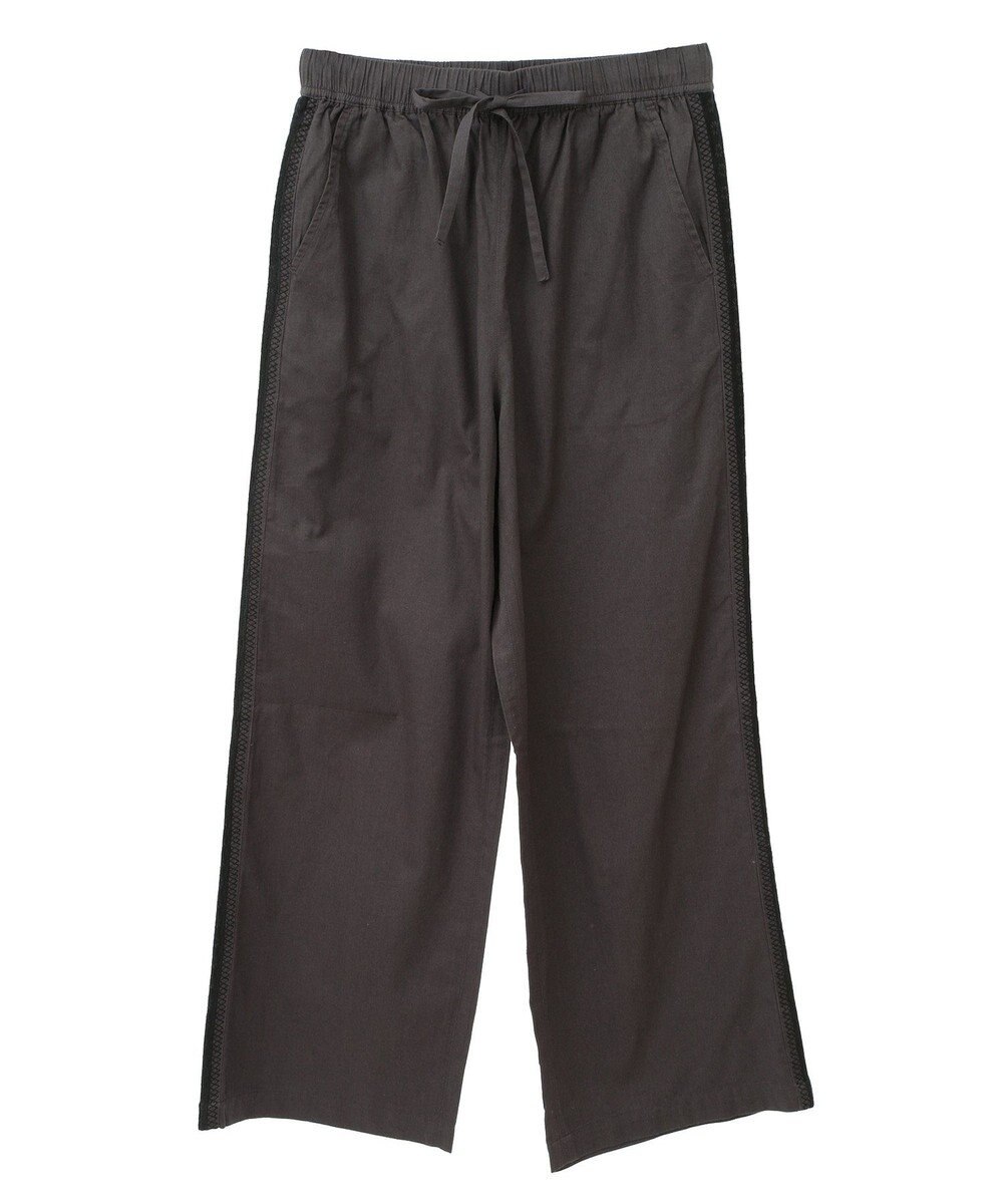 CRAFT STANDARD BOUTIQUE 刺繍ライン入ツイルパンツ 