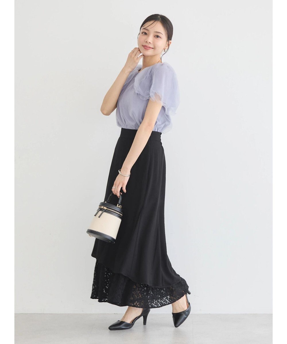 earth music&ecology チュールレイヤードプルオーバー 