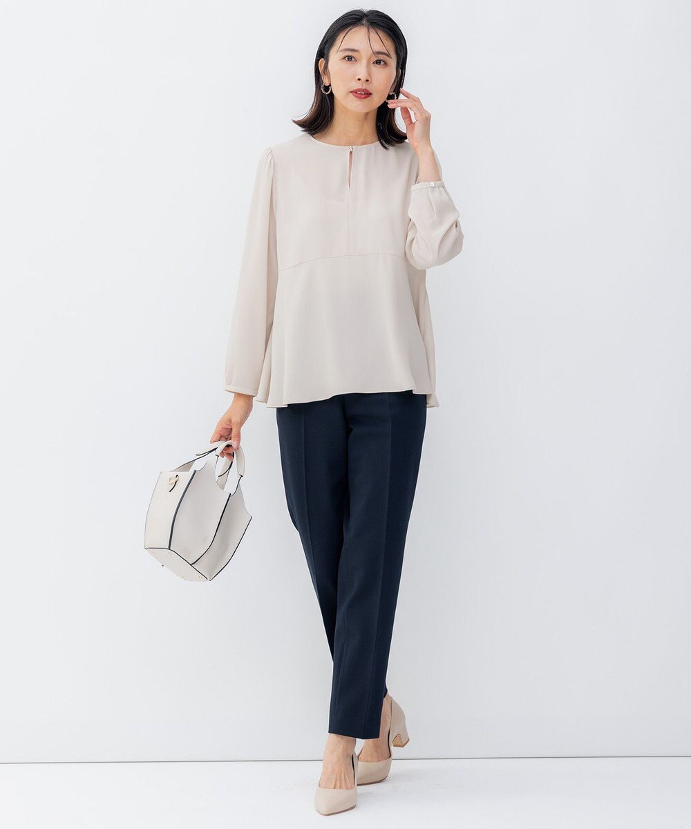 23区 【Oggi2月号掲載/新色追加】TRストレッチギャバ テーパードパンツ 