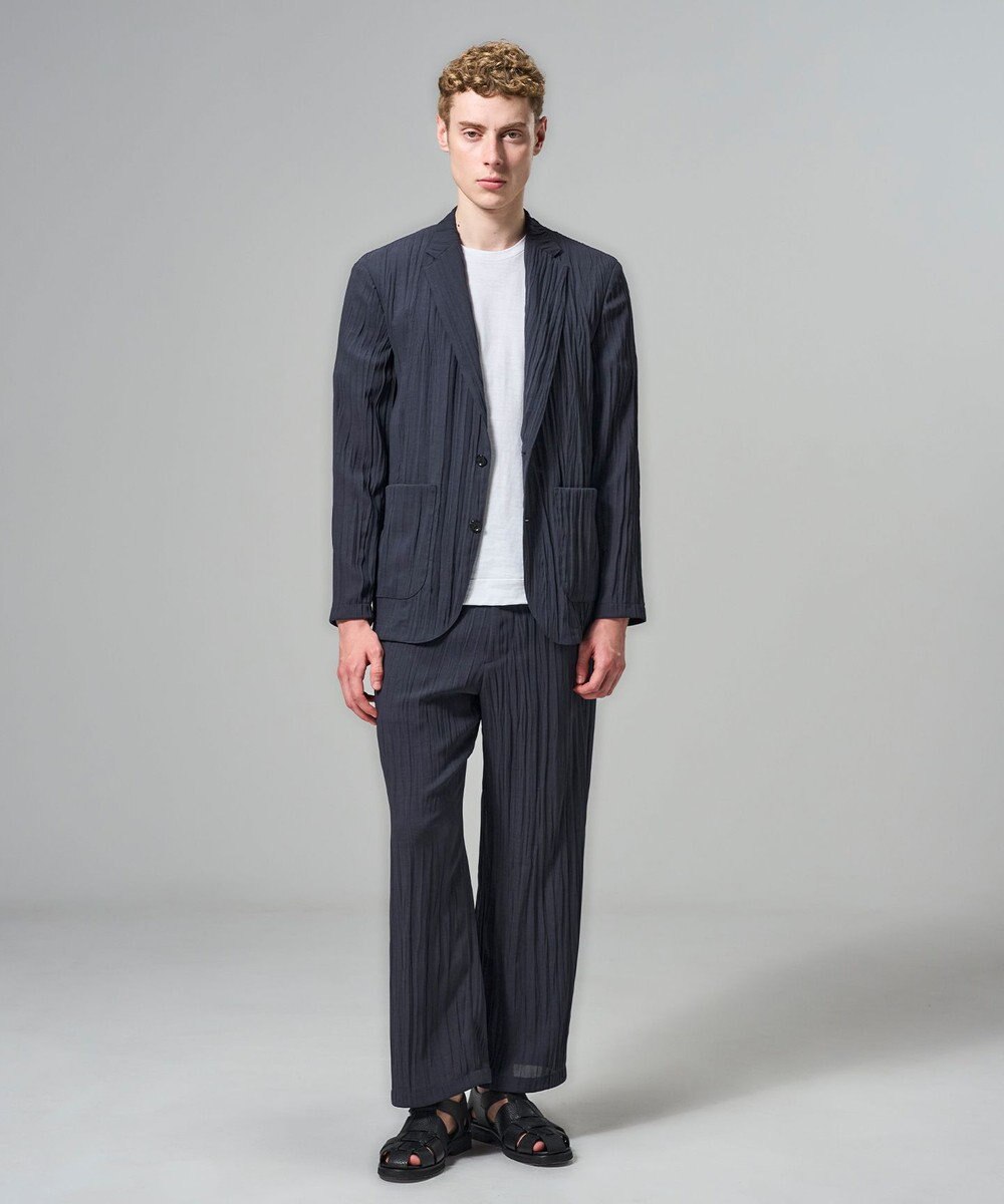 JOSEPH HOMME 【HIGH GRADE LINE】フォグプリーツストレッチ　ドロスト付ワイドストレートパンツ / HARRY CONVERTIBLE 