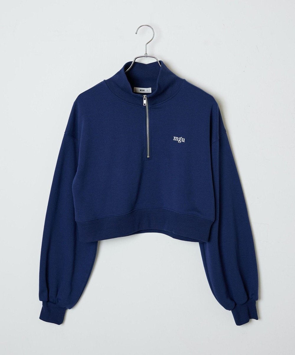 WEGO ハーフジップショートスウェット 