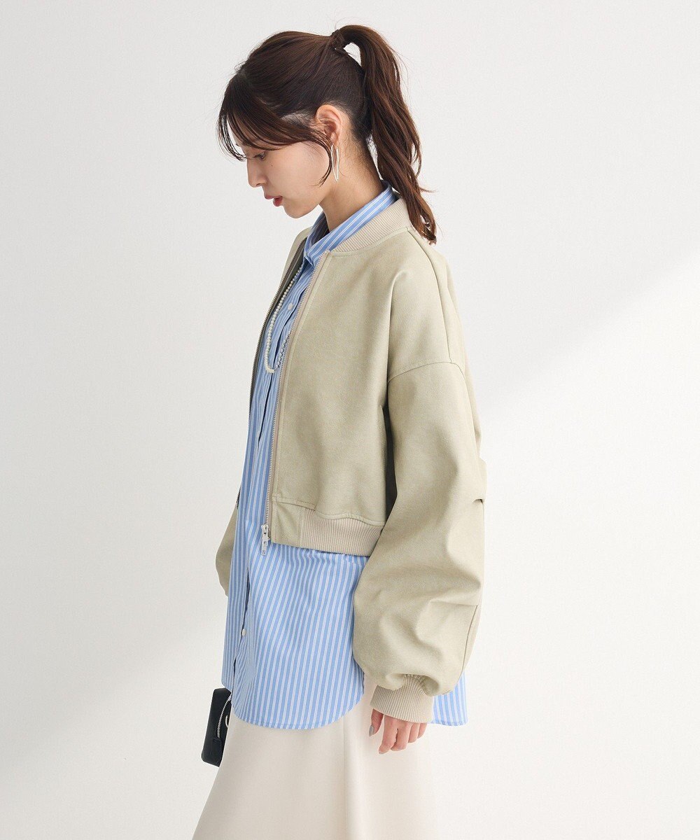 Green Parks ・ＥＬＥＮＣＡＲＥ　ＤＵＥ　合皮ＭＡ－１ブルゾン 