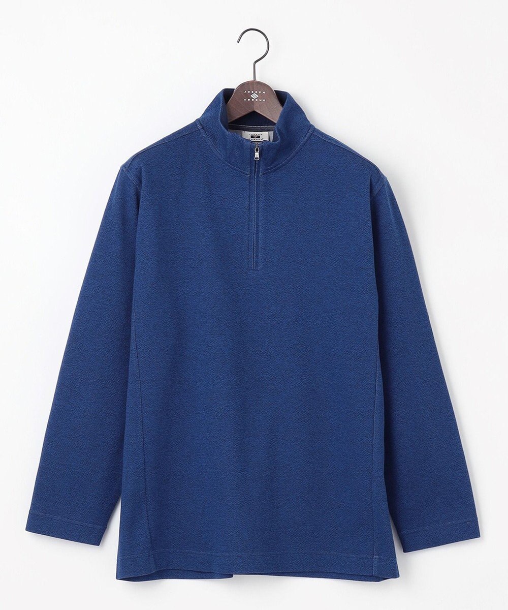 JOSEPH ABBOUD 【キングサイズ・快適な着心地・イージーケア】カノコダブルフェイス ハイネック ZIP プルオーバー 