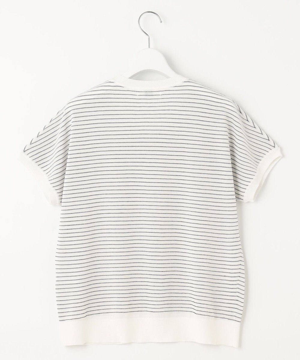 J.PRESS LADIES L 【洗える・抗菌防臭】コットンアセテート ボーダー ドルマン ニット 