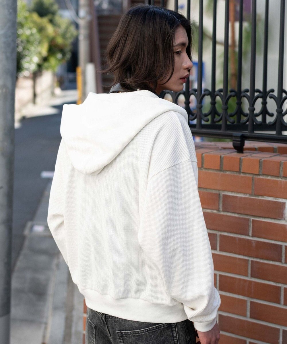 WEGO 【ユニセックス着用ITEM】ワッフルZIPパーカー 