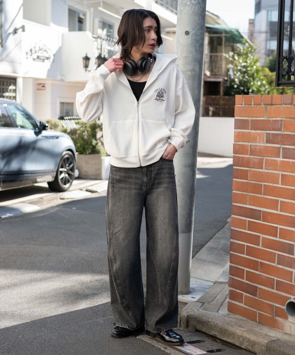 WEGO 【ユニセックス着用ITEM】ワッフルZIPパーカー 