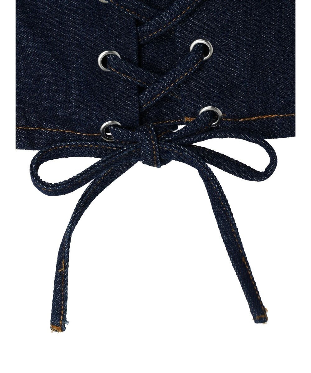 earth music&ecology レースアップデニムビスチェ 