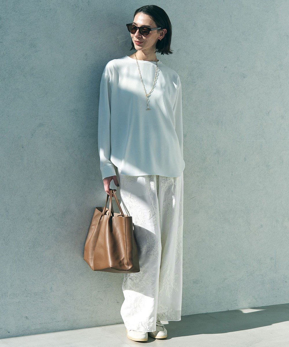 UNFILO ジョーゼット ラウンドテール プルオーバー 