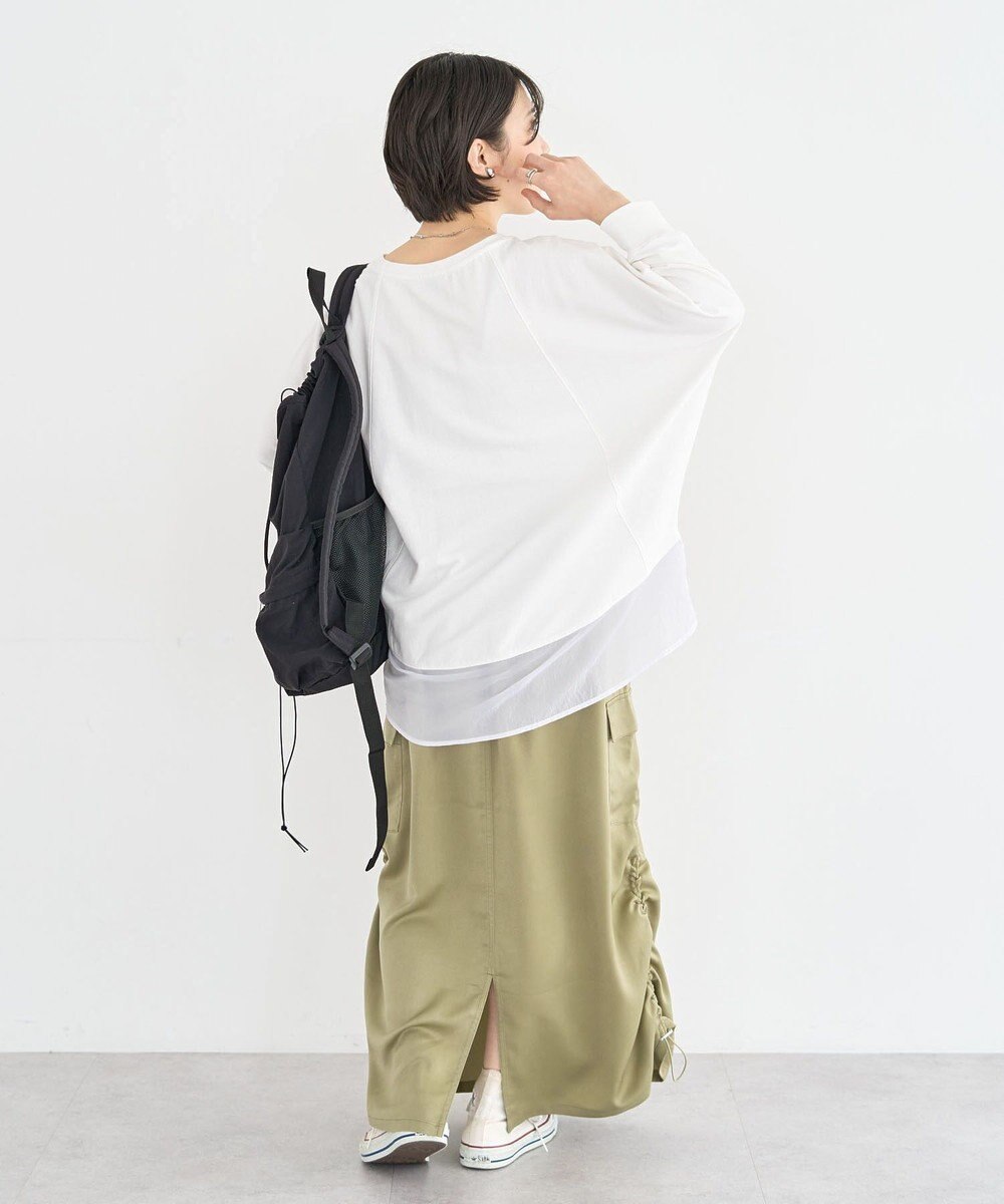 Green Parks 七分袖ドルマン裏毛シアードッキングプルオー 