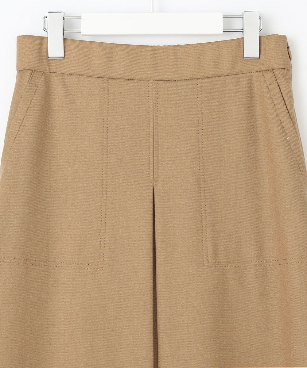 自由区 【洗える】ウォッシャブルハイカウントフラノ タックスカート 