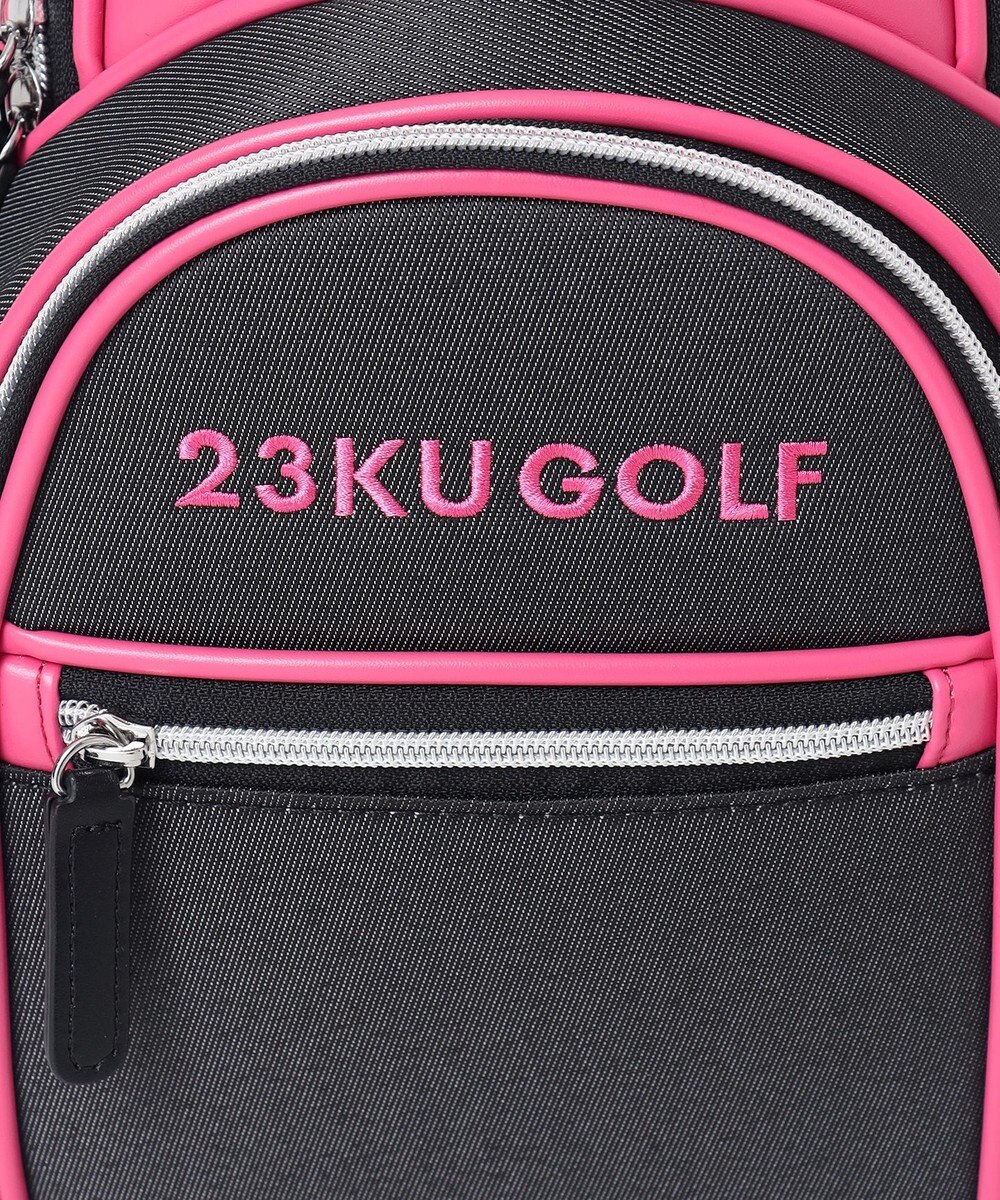 23区GOLF 【WOMEN】合皮×デニム調キャディバッグ 他と被らない 大人ピンクが初登場 