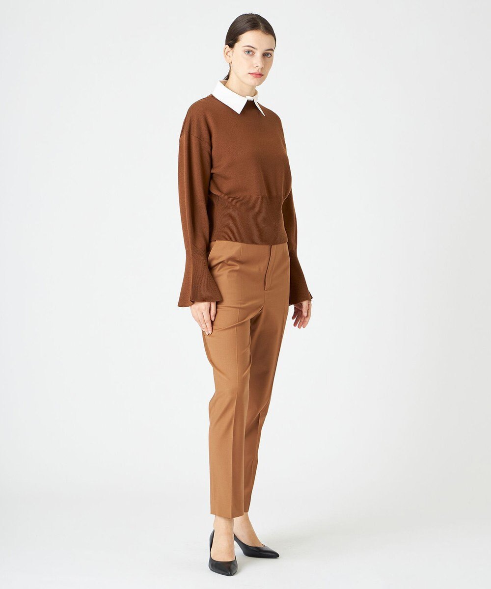 BEIGE， 【WEB限定】AMBRE / シャツカラー付きニット 