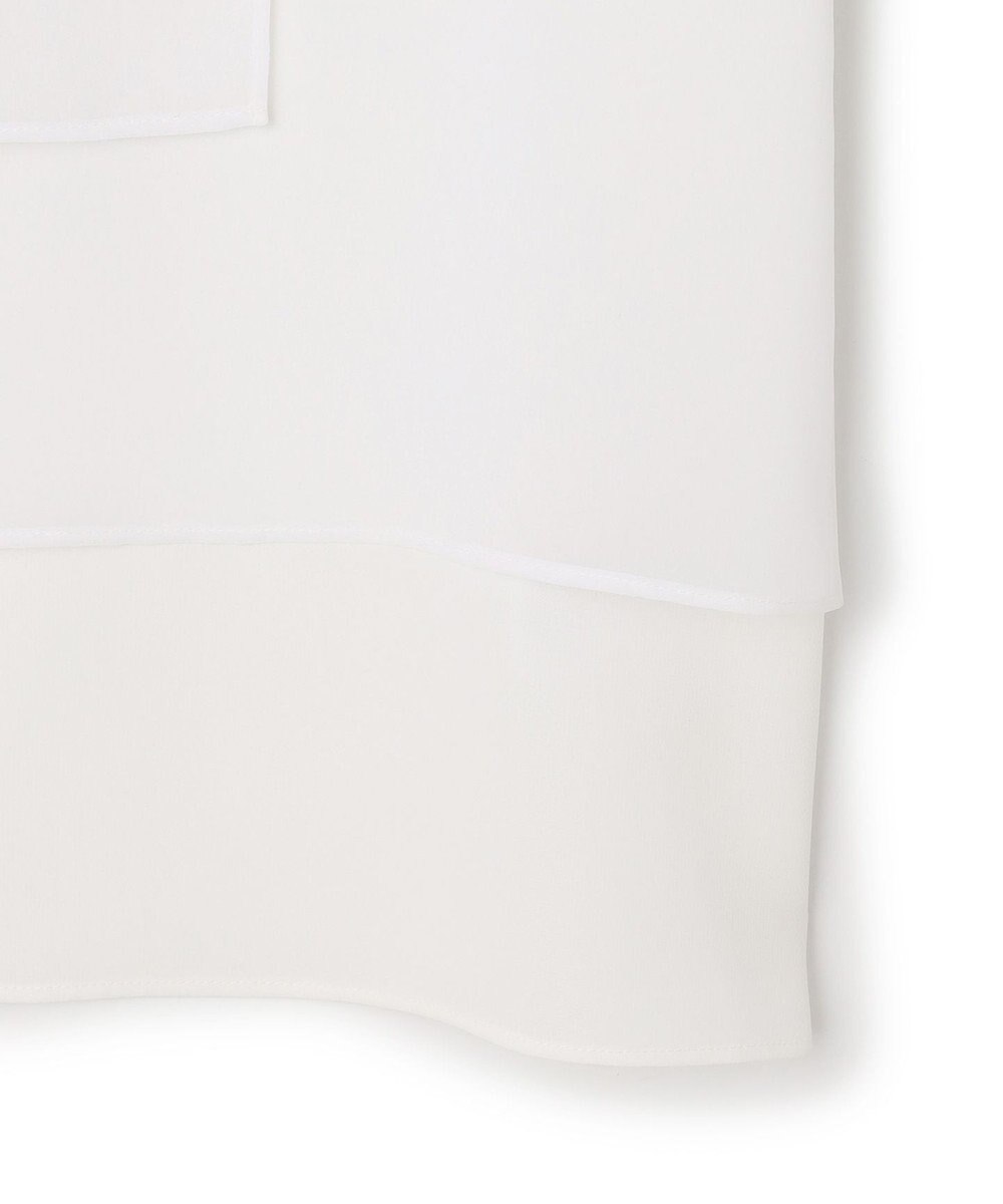 ICB L 【先行予約】 BackSatinAmunzen  異素材デザイン シャツブラウス 