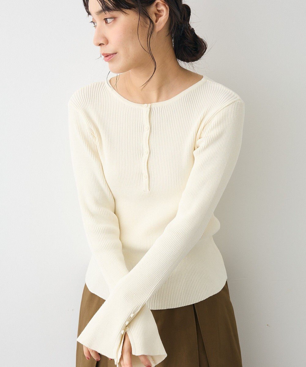 CRAFT STANDARD BOUTIQUE ヘンリーネック袖フレアプルオーバー 