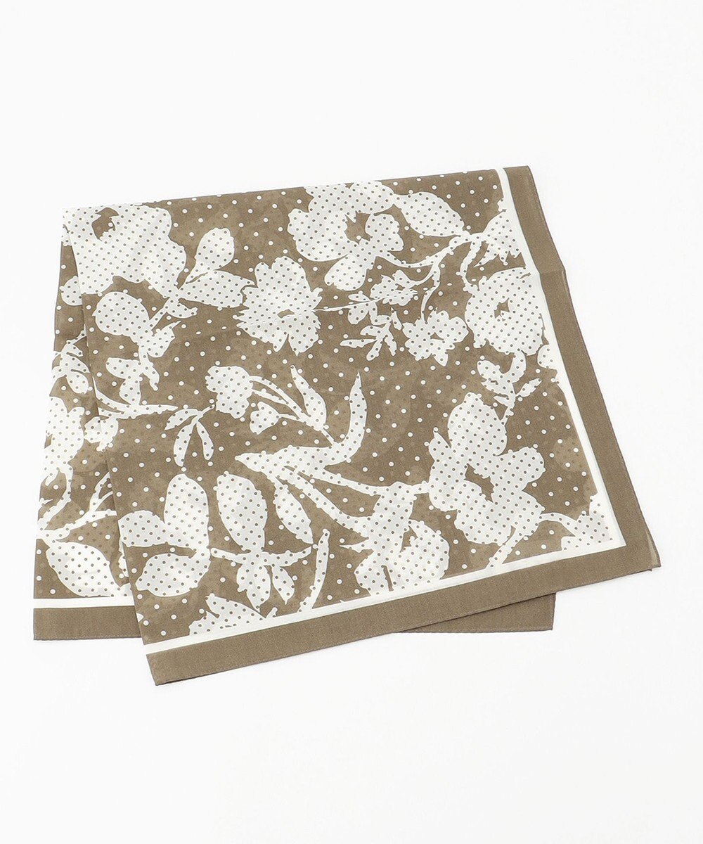 自由区 シルクコットンプリント スカーフ 